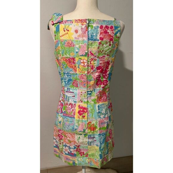 Lilly Pulitzer 4 state mind ricci shift dress states patchwork 6 - Picture 10 of 11